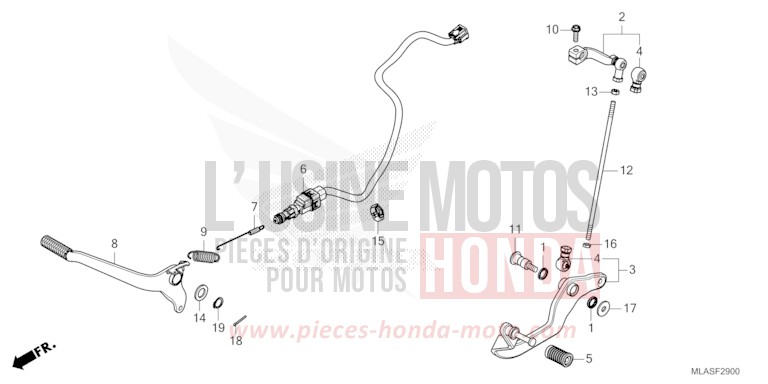 PEDALE de CMX 1100 "Rebel" MAT BALLISTIC BLACK METALLIC (NHA86) de 2025